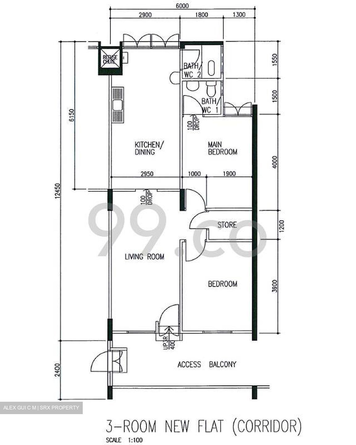 Ang Mo Kio Avenue 4 (Ang Mo Kio), HDB 3 Rooms For Sale 99014391